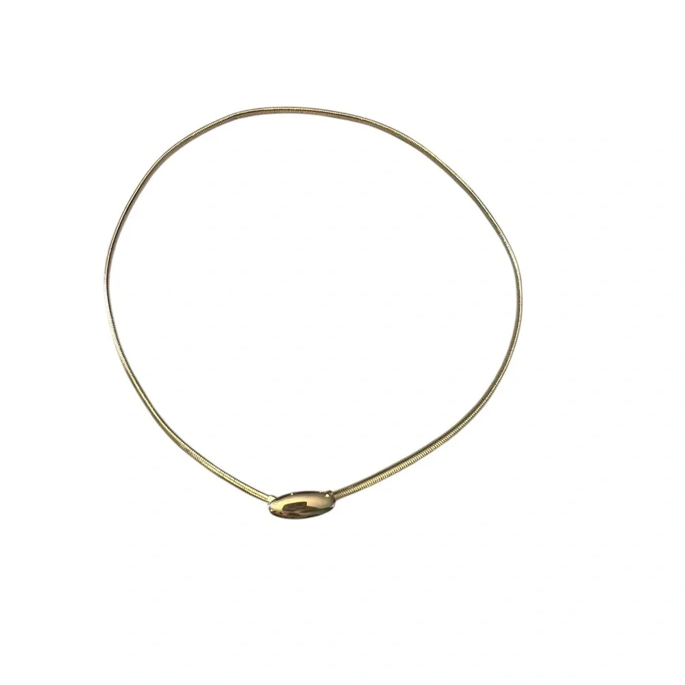 Gold‎ Tone Thin Snake Waist Belt 28-32” Adjustable Professional Classic Preppy